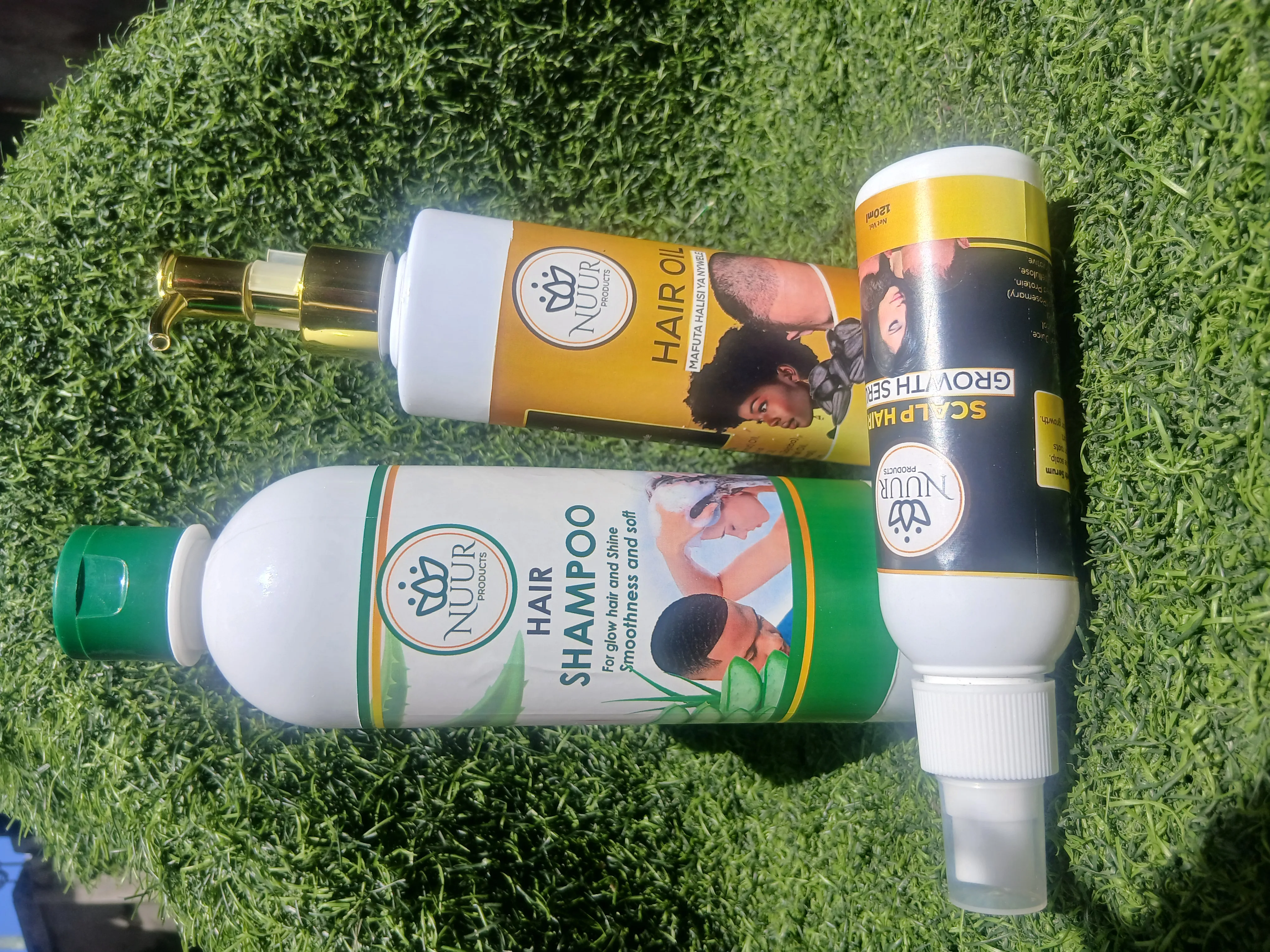 Nuur Hair Oil,Nuur Shampoo And Nuur Grouth Serum