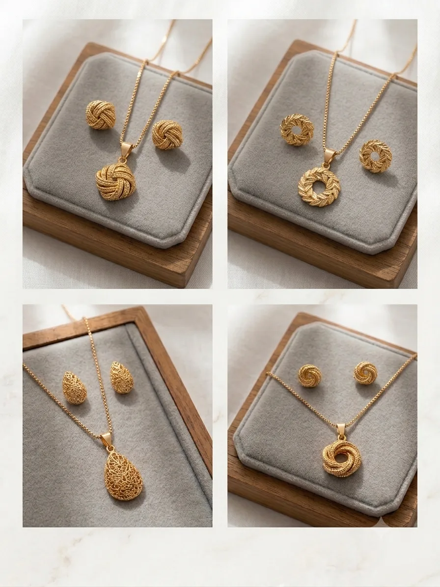 Necklace and earrings